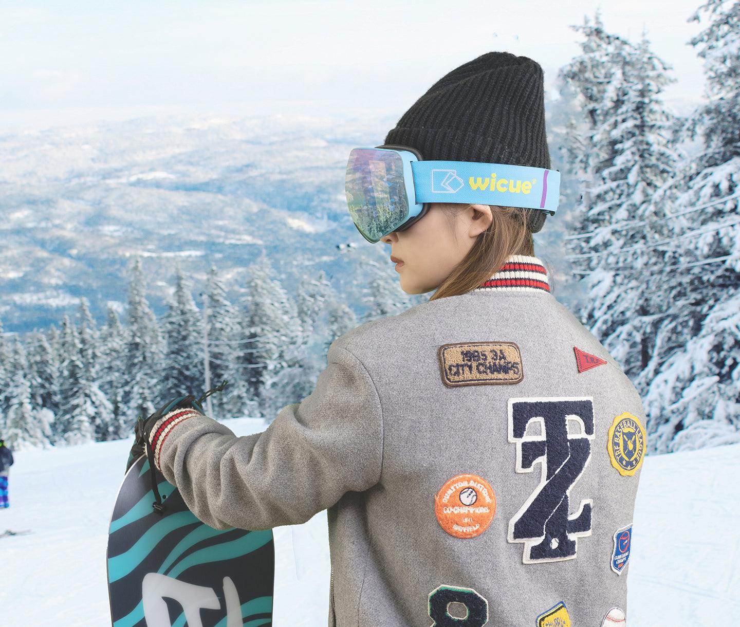 Lbq Lunettes de ski Sports d'hiver Masque de ski coupe-vent extérieur  Snowboard Neige Ski Lunettes Protection UV Lunettes de ski